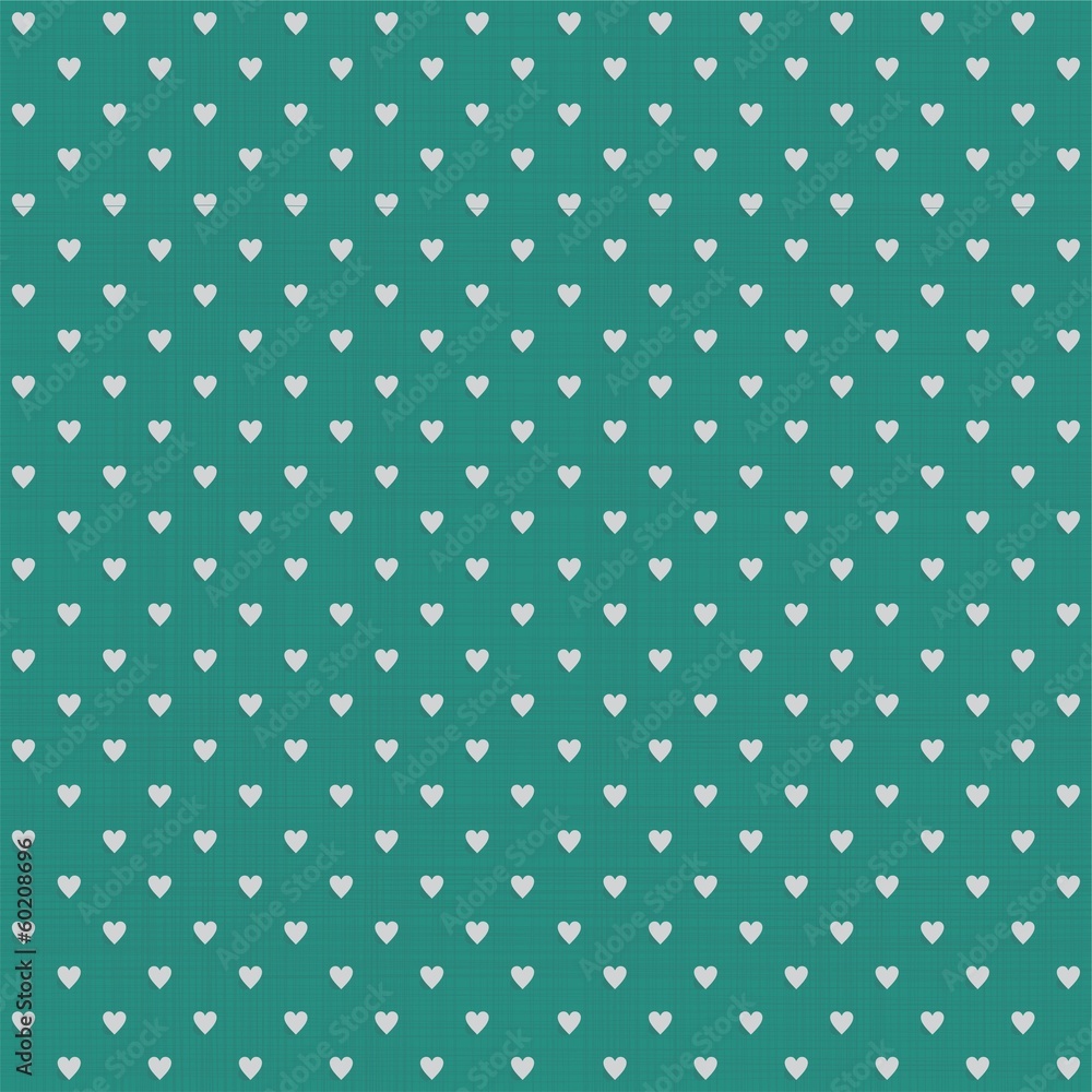 Poster seamless hearts polka dot pattern with retro texture