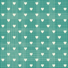 seamless hearts polka dot pattern with retro texture © ychty