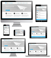 Responsive Web Design - Computer, Laptop, Tablet, Smartphone