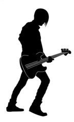 silhouette of guitarist