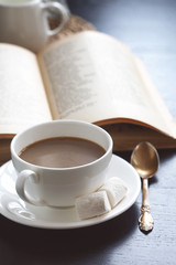 Coffee and book