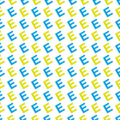 Vector pattern made with the letter E