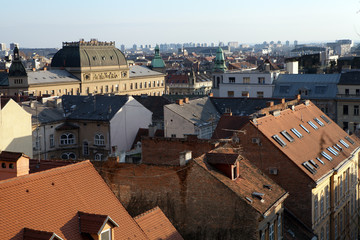 Fototapeta na wymiar Stolica Chorwacji-Zagrzebia, historyczne Dolne miasto