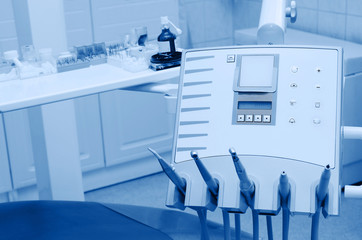Dental office equipments, blue tone