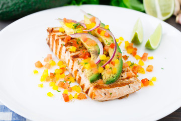 Avocado lime salmon