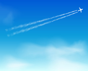 Cloud. Airplane