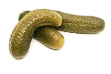 Cucumbers isolated on white background