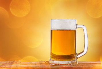Still Life with a draft beer by the glass.