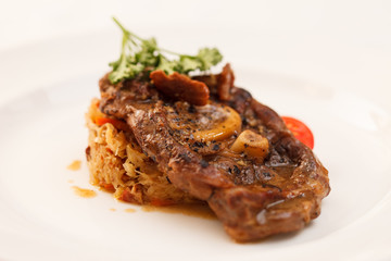 meat with cabbage