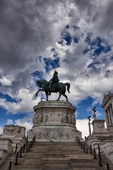 Vittorio Emanuele II statue in Rome Italy