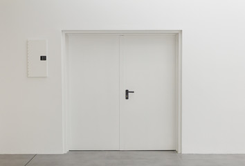 White office door