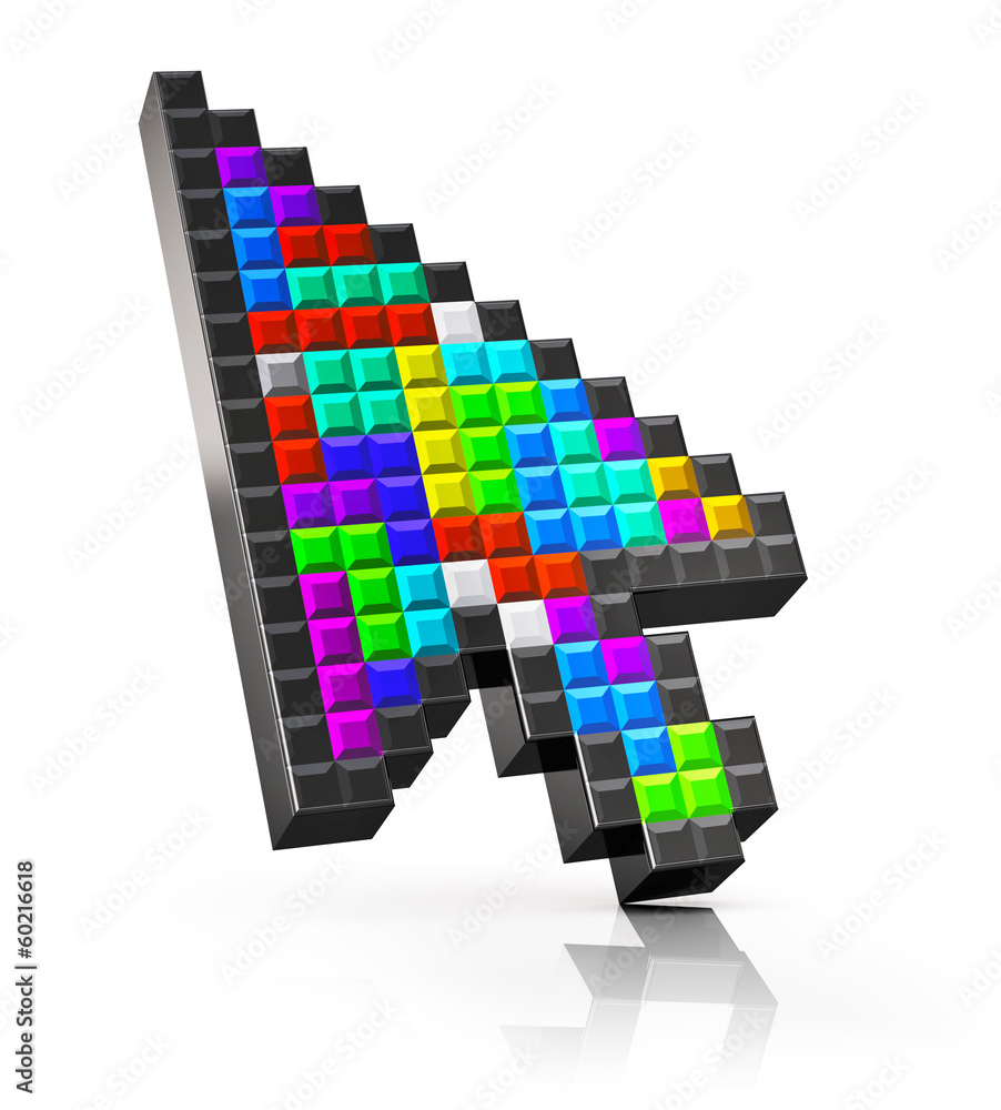 Poster colorful arrow mouse computer cursor