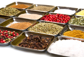 Spices in  box