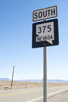 Sign on a road in Nevada (USA)