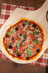 Home Made Pizza - Sun Dried Tomatoes and Meat