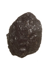 Coal lump carbon nugget isolated on white