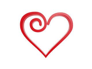 red love heart symbol
