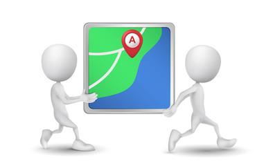 two people carried a navigator