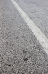 Fototapeta premium Asphalt road with white stripes