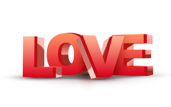 3D LOVE text
