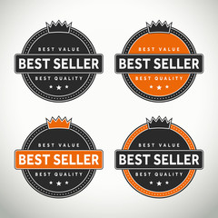 Fototapeta na wymiar High quality best seller seals and badges