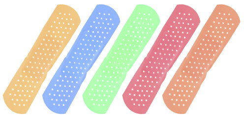 pansements adhésifs, sparadraps de couleurs