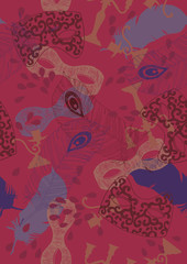 Carnival Pattern with Face Masks