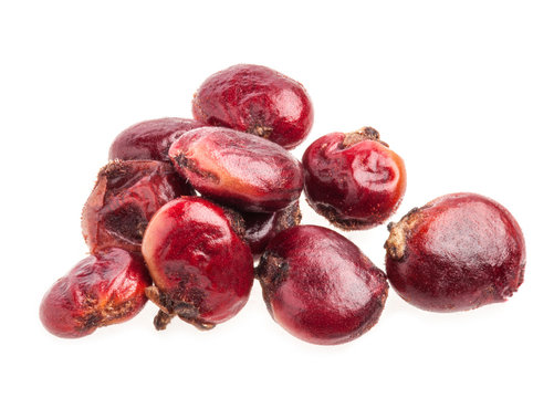 Dried Sumac Berries Isolated On White