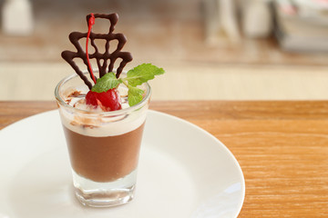 Chocolate panna cotta