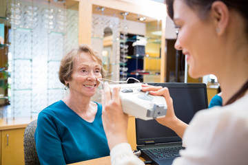 Woman Getting An Eye Test From Ophthalmologist