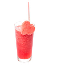 A glass of home made watermelon juice