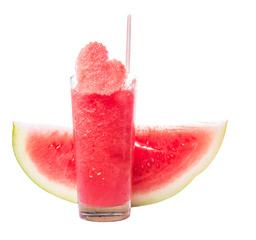 Slice of Watermelon and Juice