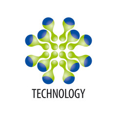 Technology logo in the form of atoms4