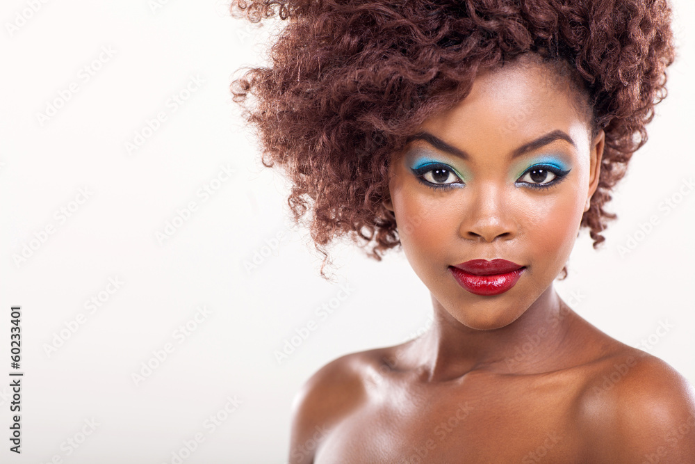 Wall mural young black woman beauty