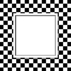 Black and White Checkered Frame with Frame Background