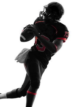 recommend clip art: american football player quarterback portrait silhouette