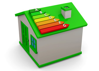 House and Energy Saving Concept - 3D
