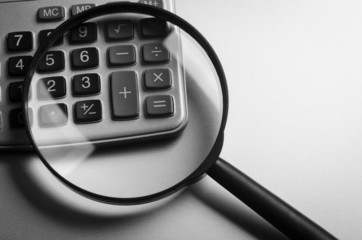 closeup of calculator buttons