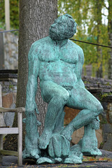 The Hermit sculpture in Millesgarden sculpture garden
