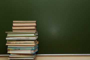 blackboard and textbooks