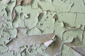 Horizontal grunge background - wall covered with cracked paint - obrazy, fototapety, plakaty
