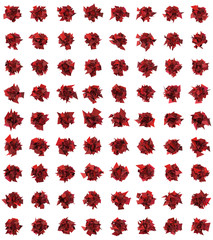 Fototapeta na wymiar 3d abstract red spiked shape pattern on white