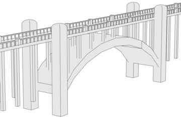 cartoon image of bridge (architecture element)