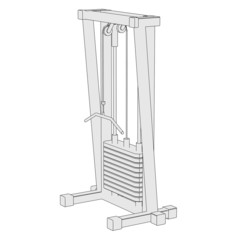 cartoon image of gym machine