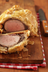 Fillet Wellington in puff pastry