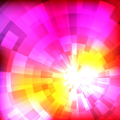 Abstract mottled mosaic circle tunnel background