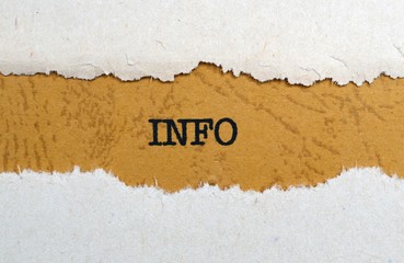 Info text on torn paper