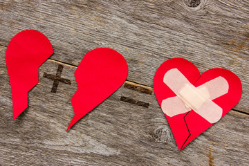 Connecting broken heart