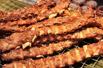 Grilled pork ribs