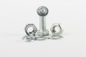 fasteners on the white background